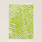 Lime Zest Zebra Pattern Stationery Card Gallery Image 2