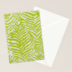 Lime Zest Zebra Pattern Stationery Card Gallery Image 2