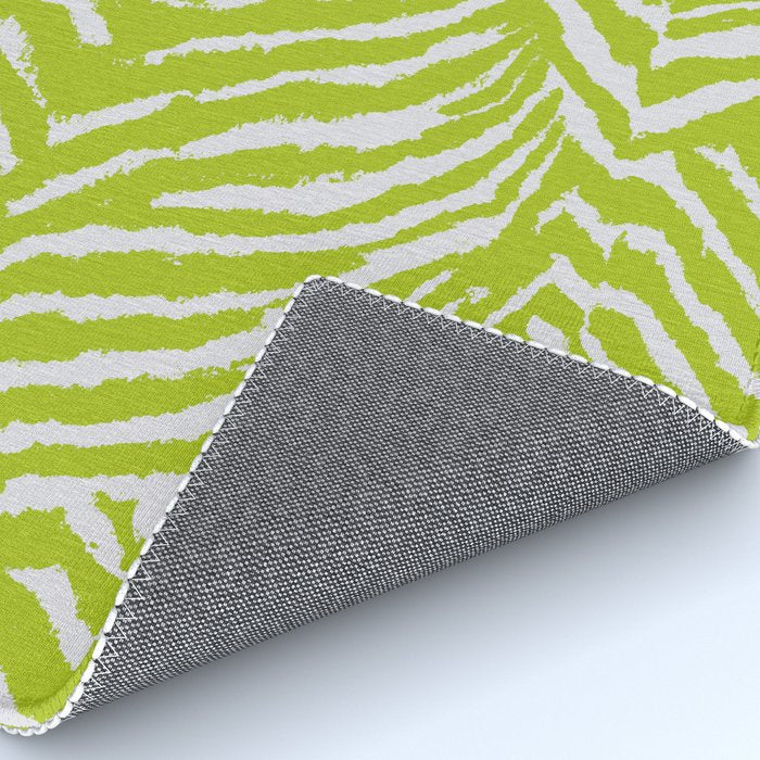 Lime Zest Zebra Pattern Rug Gallery Image 4