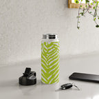 Lime Zest Zebra Pattern Water Bottle Gallery Image 4