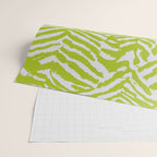 Lime Zest Zebra Pattern Wrapping Paper Gallery Image 2