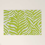 Lime Zest Zebra Pattern Welcome Mat Gallery Image 1