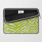 Lime Zest Zebra Pattern Laptop Sleeve Gallery Image 2