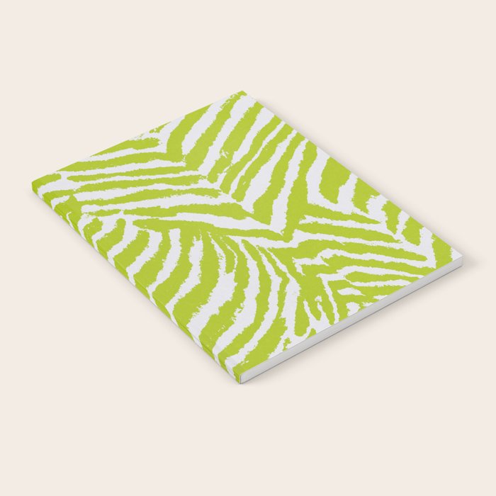 Lime Zest Zebra Pattern Notebook Gallery Image 2