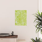 Lime Zest Zebra Pattern Poster Gallery Image 2