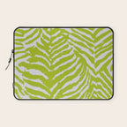Lime Zest Zebra Pattern Laptop Sleeve Gallery Image 1