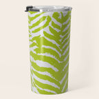 Lime Zest Zebra Pattern Travel Mug Gallery Image 3