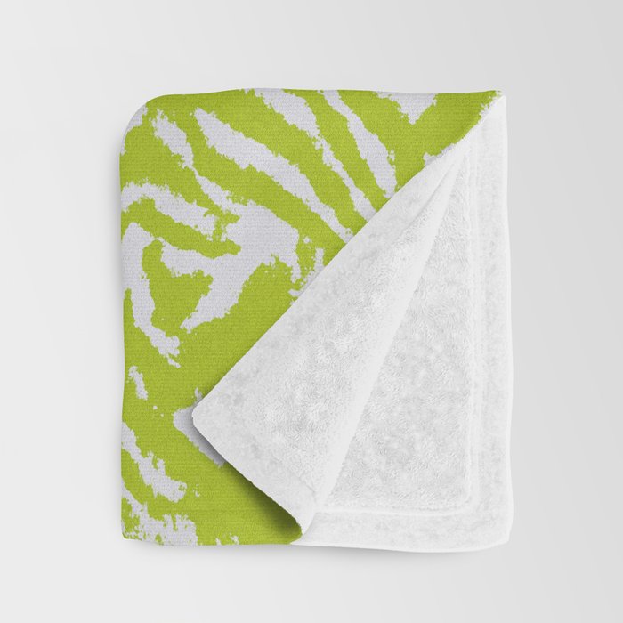 Lime Zest Zebra Pattern Throw Blanket Gallery Image 3
