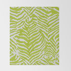 Lime Zest Zebra Pattern Throw Blanket Gallery Image 2