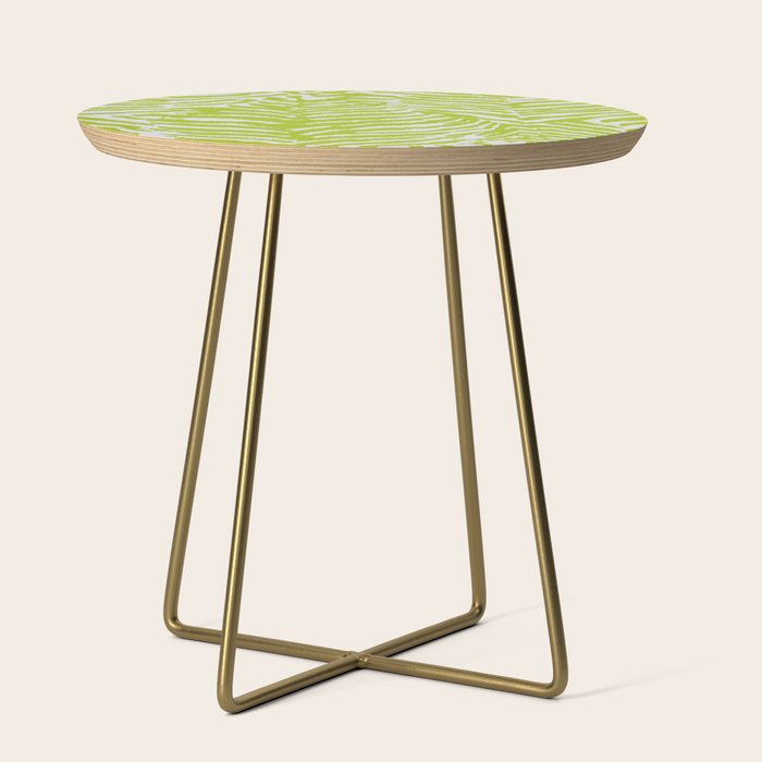 Lime Zest Zebra Pattern Side Table Gallery Image 1