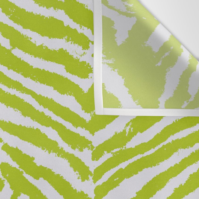Lime Zest Zebra Pattern Wall Tapestry Gallery Image 3