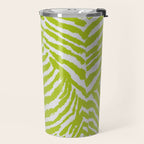 Lime Zest Zebra Pattern Travel Mug Gallery Image 2