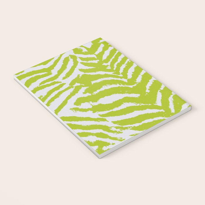 Lime Zest Zebra Pattern Notebook Gallery Image 3