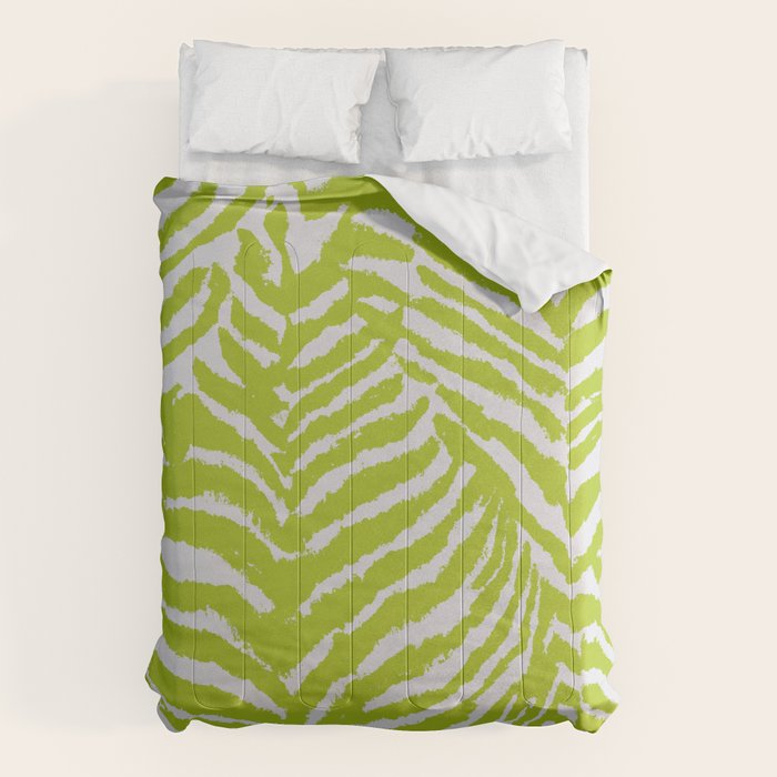 Lime Zest Zebra Pattern Comforter Gallery Image 6