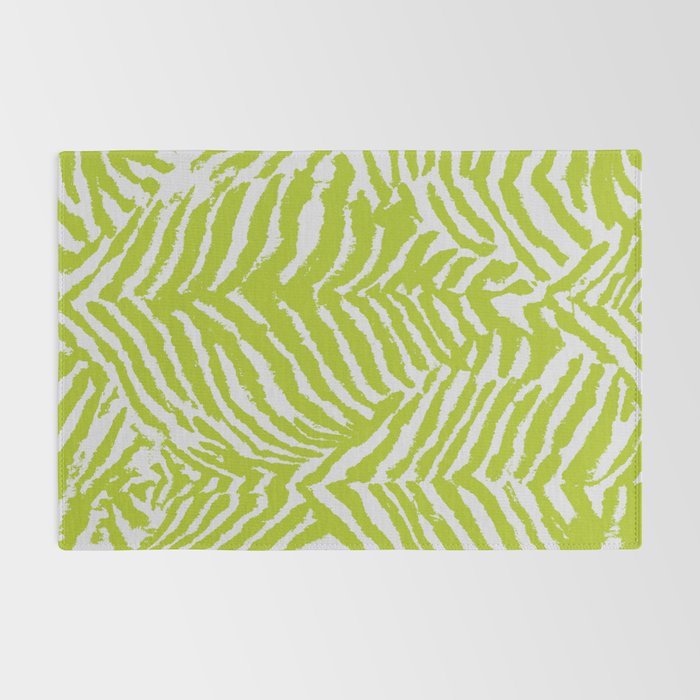 Lime Zest Zebra Pattern Rug Gallery Image 2