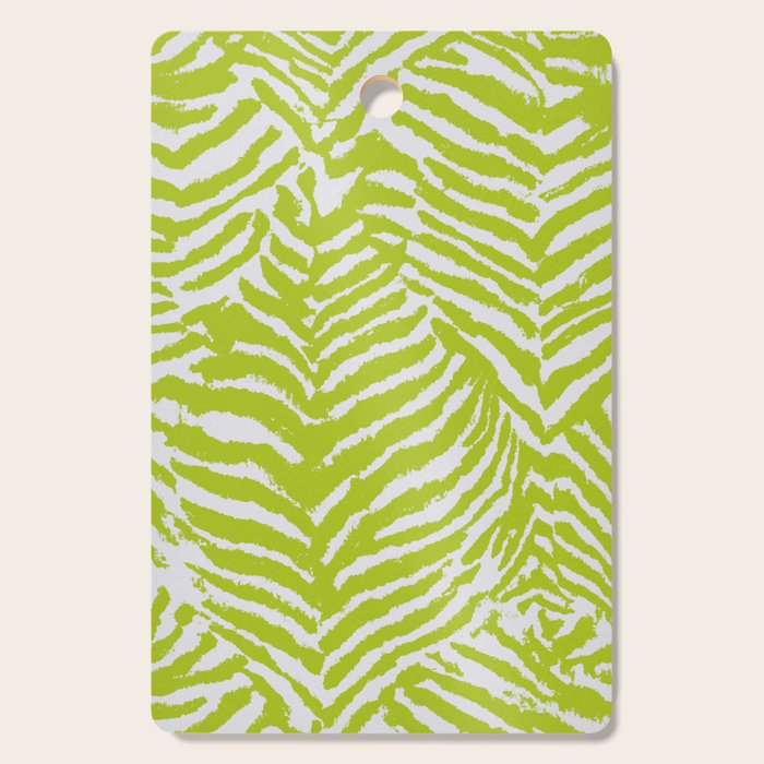 Lime Zest Zebra Pattern Cutting Board Gallery Image 1
