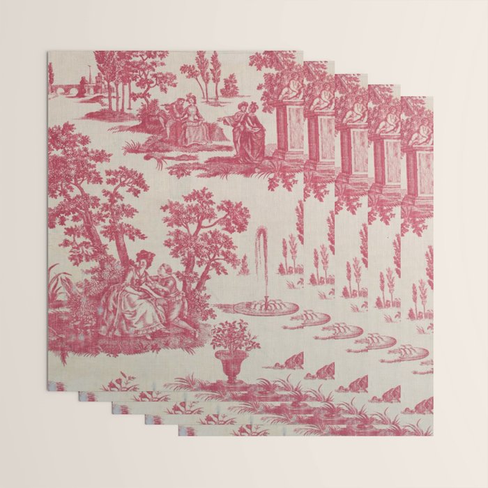 Antique 19th Century Romantic Pastoral French Toile de Jouy Wrapping Paper Gallery Image 3