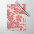 Antique 19th Century Romantic Pastoral French Toile de Jouy Wrapping Paper Gallery Image 1