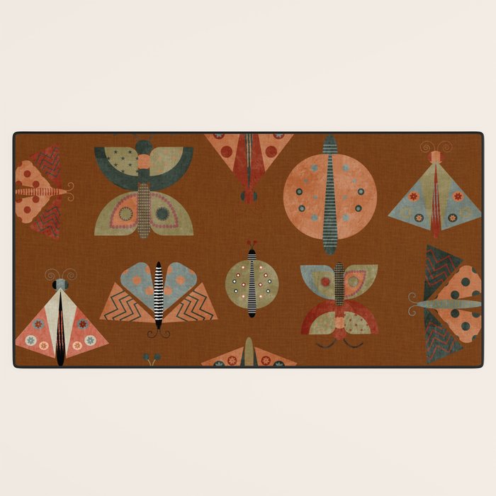 moths butterflies fall retro Desk Mat Gallery Image 3