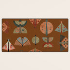 moths butterflies fall retro Desk Mat Gallery Image 3