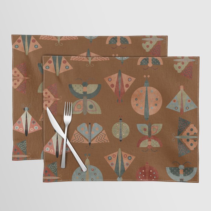 moths butterflies fall retro Placemat Gallery Image 1