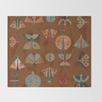 moths butterflies fall retro Throw Blanket Gallery Image 2