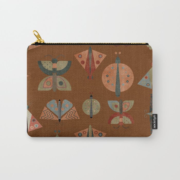 moths butterflies fall retro Carry All Pouch Gallery Image 1