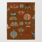 moths butterflies fall retro Poster Gallery Image 4