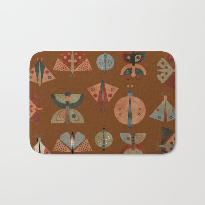 moths butterflies fall retro Bath Mat Gallery Image 1