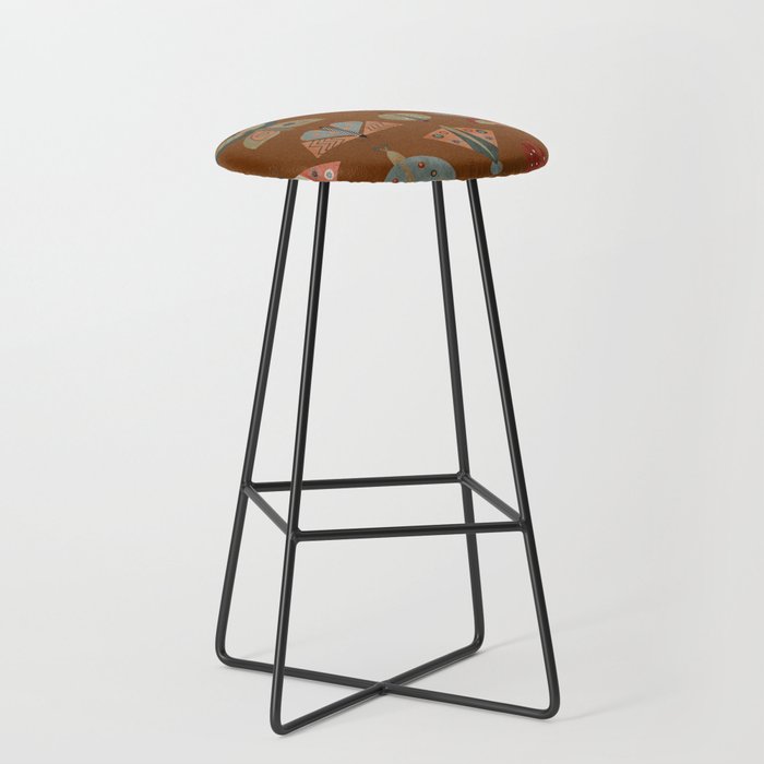 moths butterflies fall retro Stool Gallery Image 1