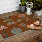 moths butterflies fall retro Outdoor Rug Gallery Image 2