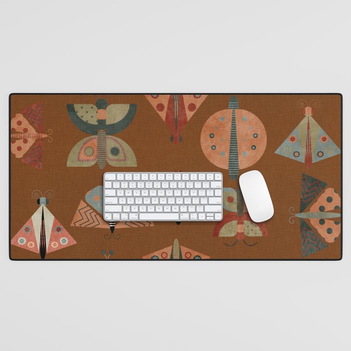 moths butterflies fall retro Desk Mat Gallery Image 1