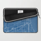 Chicago City Map of the United States - Blueprint Laptop Sleeve Gallery Image 2