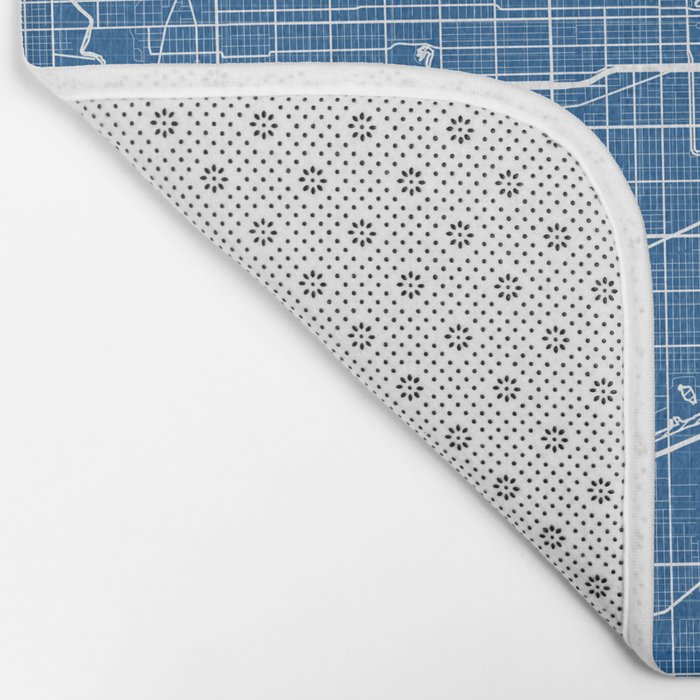 Chicago City Map of the United States - Blueprint Bath Mat Gallery Image 2