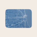 Chicago City Map of the United States - Blueprint Bath Mat Gallery Image 1