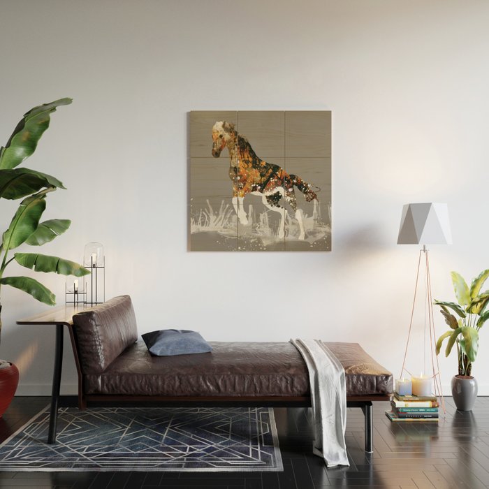 Ice Horse Wood Wall Art Gallery Image 2