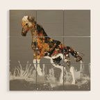 Ice Horse Wood Wall Art Gallery Image 1