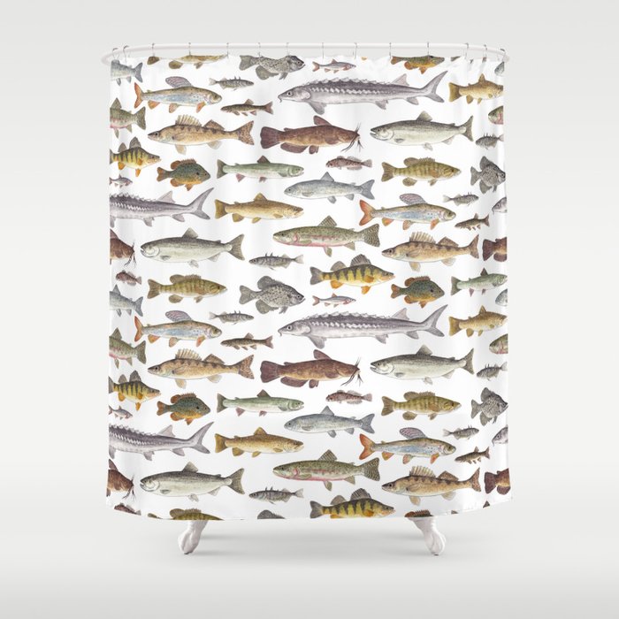 Northwest Freshwater Fish Shower Curtain Gallery Image 1