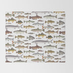 Northwest Freshwater Fish Throw Blanket Gallery Image 2