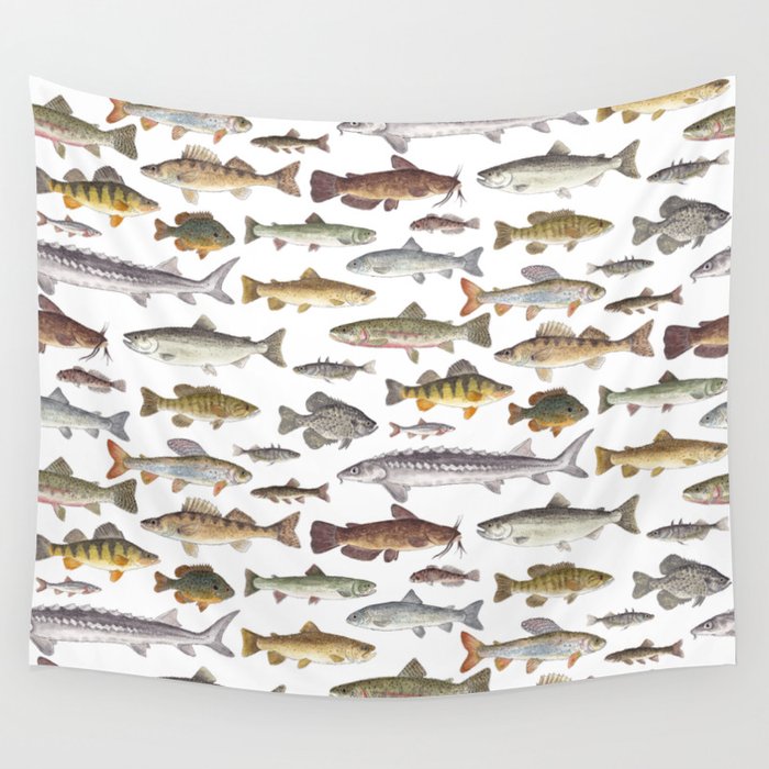Northwest Freshwater Fish Wall Tapestry Gallery Image 1