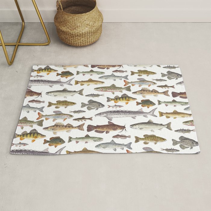 Northwest Freshwater Fish Rug Gallery Image 1