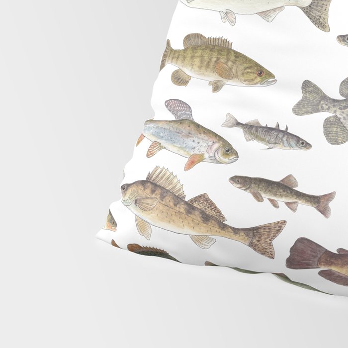 Northwest Freshwater Fish Pillow Sham Gallery Image 4
