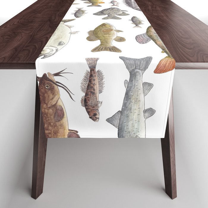 Northwest Freshwater Fish Table Runner Gallery Image 1