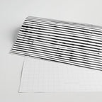Rustic, Abstract Stripes Pattern, Black and White Wrapping Paper Gallery Image 2