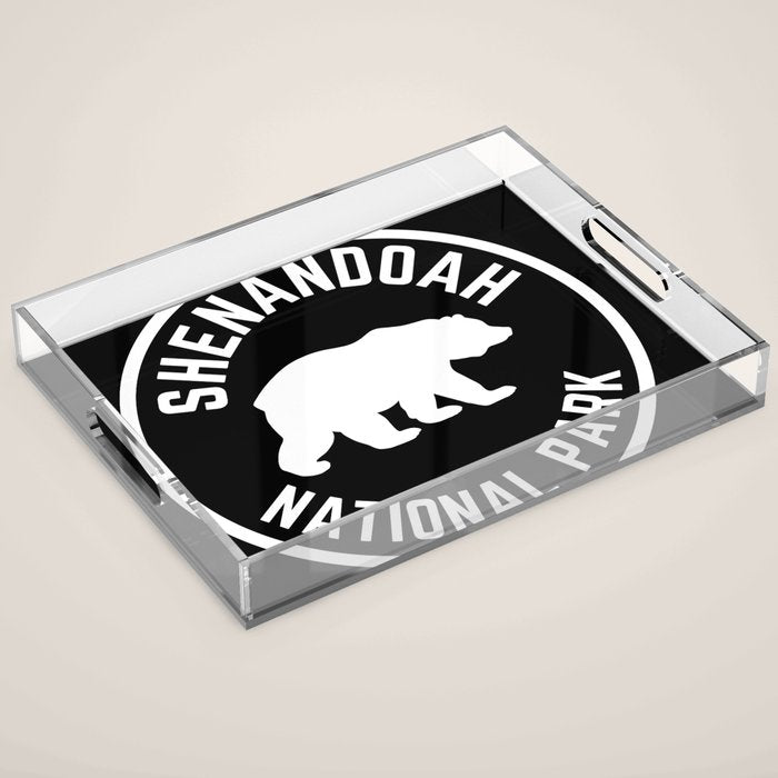 Shenandoah National Park Virginia Nature Black Bear Vintage Travel Acrylic Tray Gallery Image 1