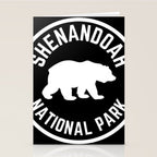 Shenandoah National Park Virginia Nature Black Bear Vintage Travel Stationery Card Gallery Image 2