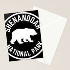 Shenandoah National Park Virginia Nature Black Bear Vintage Travel Stationery Card Gallery Image 2