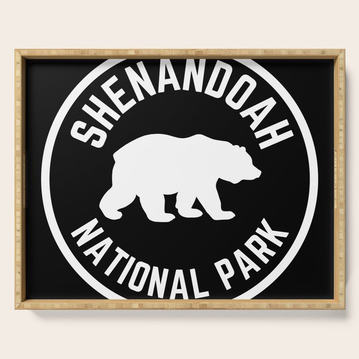 Shenandoah National Park Virginia Nature Black Bear Vintage Travel Serving Tray Gallery Image 1