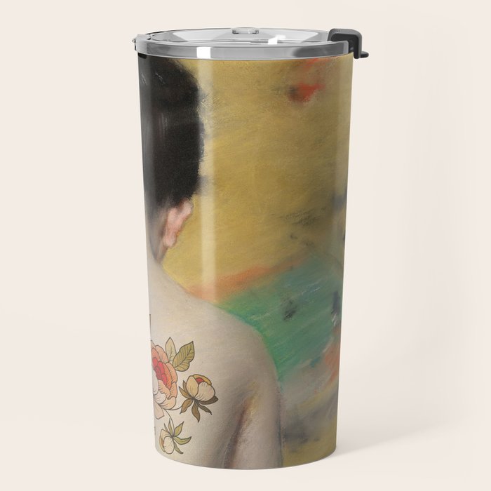 Girl With the Flower Tattoo Travel Mug Gallery Image 2