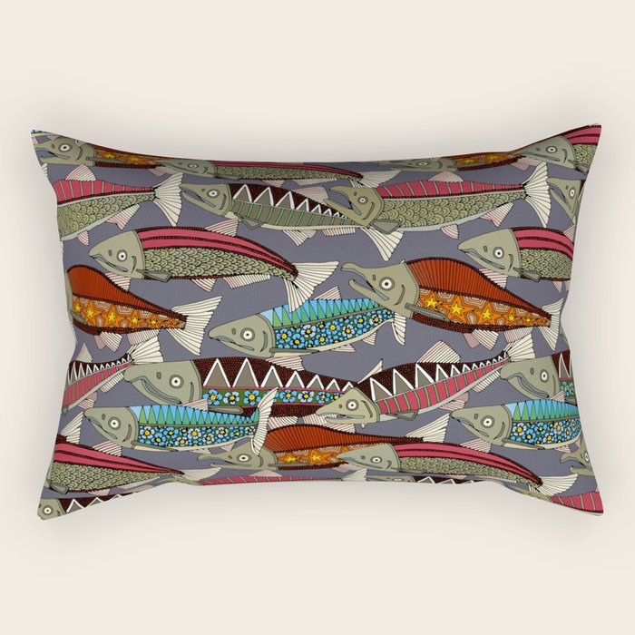 Alaskan salmon dusk Rectangular Pillow Gallery Image 2